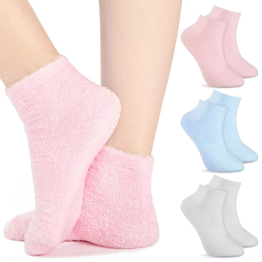 AloeSoft Moisturizing Aloe Vera Socks - 2 and 3-Pack Spa Gel Infused Socks